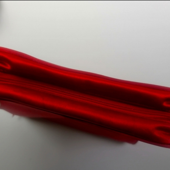 YSL Parfume Toiletry Bag Red Nylon Cosmetic Bag - Picture 3 of 6